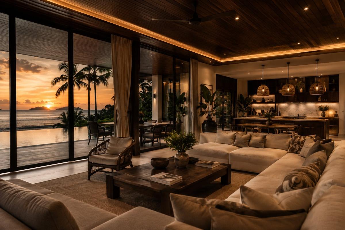 Luxury villa interior in Thailand